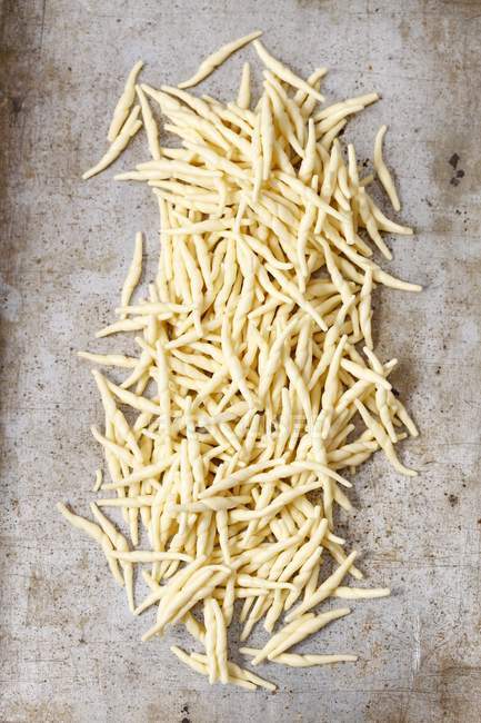 Uncooked fresh trofie pasta — Stock Photo