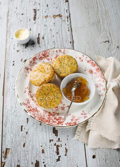 Orange and poppy seed muffins — Stock Photo