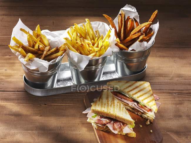 Three types of chips — Stock Photo