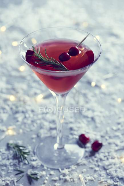 Cranberry martini in glass — Stock Photo