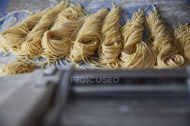 Pâtes spaghetti fraîches — Photo de stock