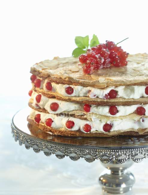 Gâteau couche de groseille rouge — Photo de stock