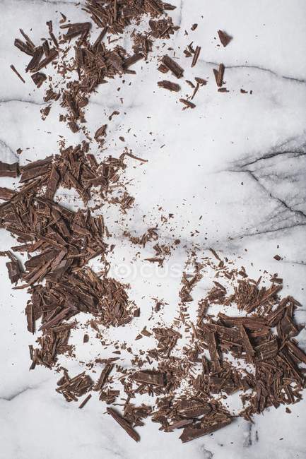 Dunkle geriebene Schokolade — Stockfoto