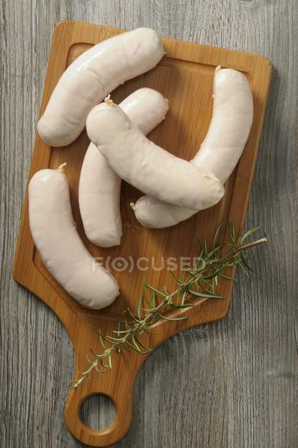 Boudin Blanc French white sausages — Stock Photo
