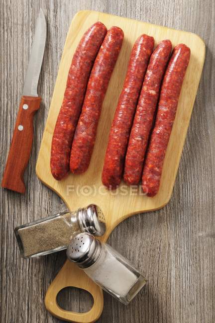 Minced meat sausages — Stock Photo
