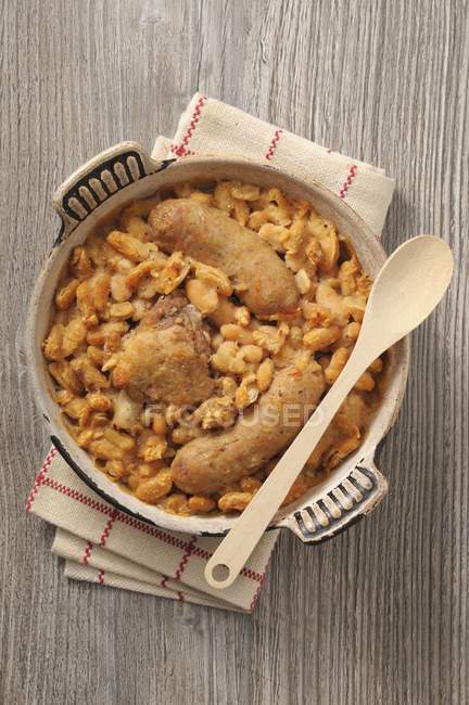 Bean stew with meat — Stock Photo