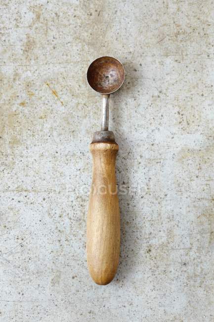 Vue rapprochée du dessus d'un baller de melon vintage — Photo de stock