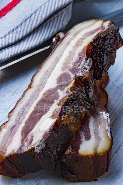 Smoked Black Forest bacon — Stock Photo