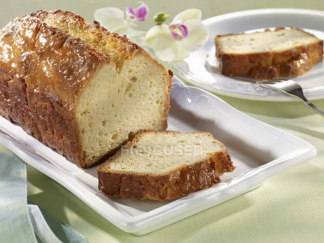 Madeira-Kuchen mit Stevia — Stockfoto