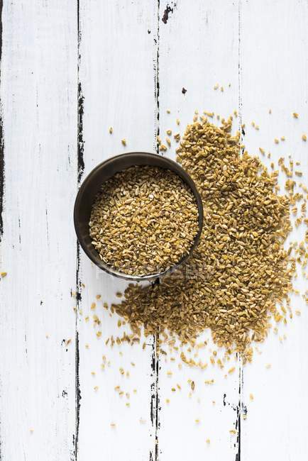 Coarsely crushed freekeh seeds — Stock Photo