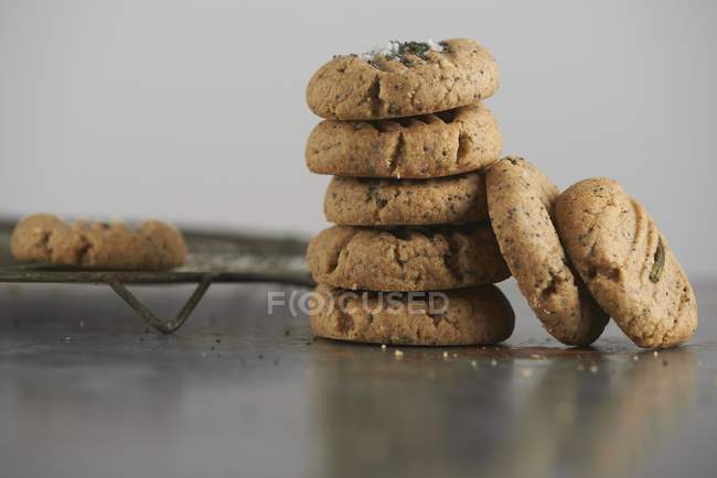Buckwheat cookies with peanut — Stock Photo