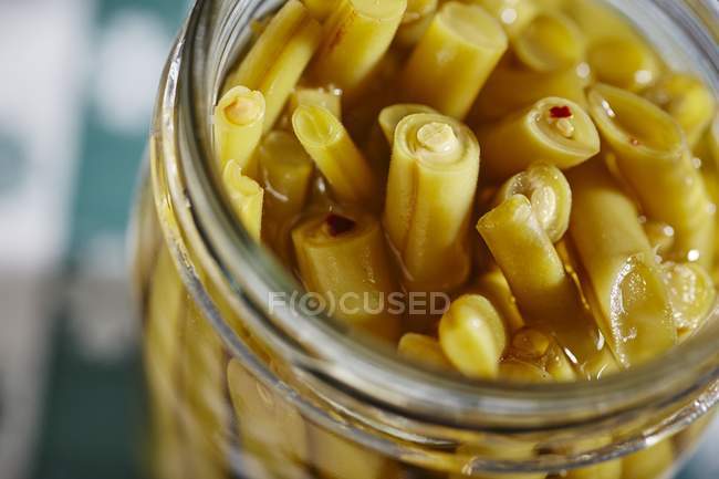 Spicy pickled beans — Stock Photo