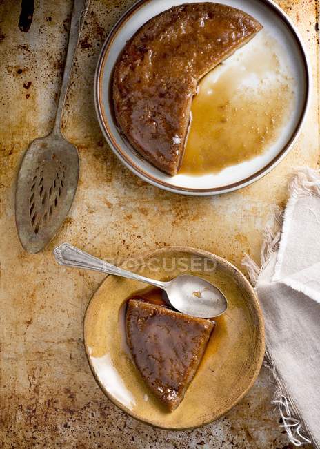 Maniok-Pudding im Teller — Stockfoto