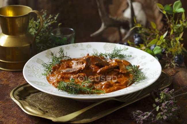 Spicy venison ragout — Stock Photo