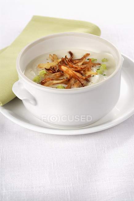Cream of cauliflower soup — Stock Photo