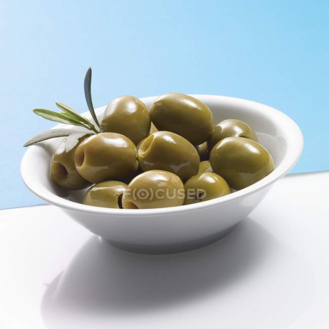 Pitted green olives — Stock Photo