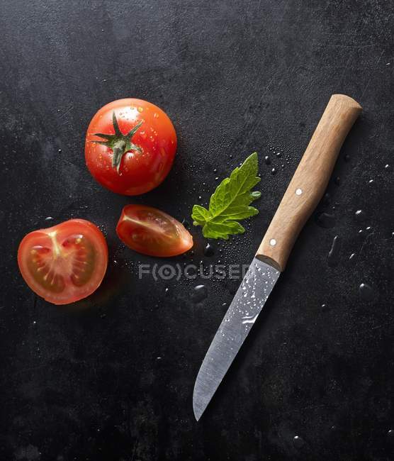 Dos tomates frescos - foto de stock