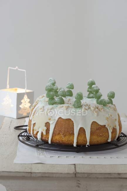 Torta Corona di Natale - foto de stock
