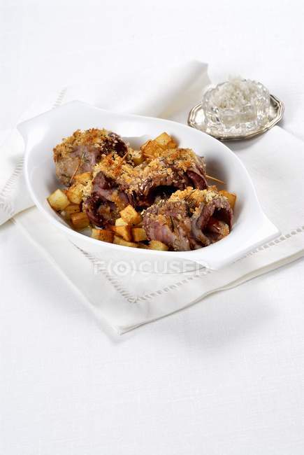 Veal heart roulade — Stock Photo