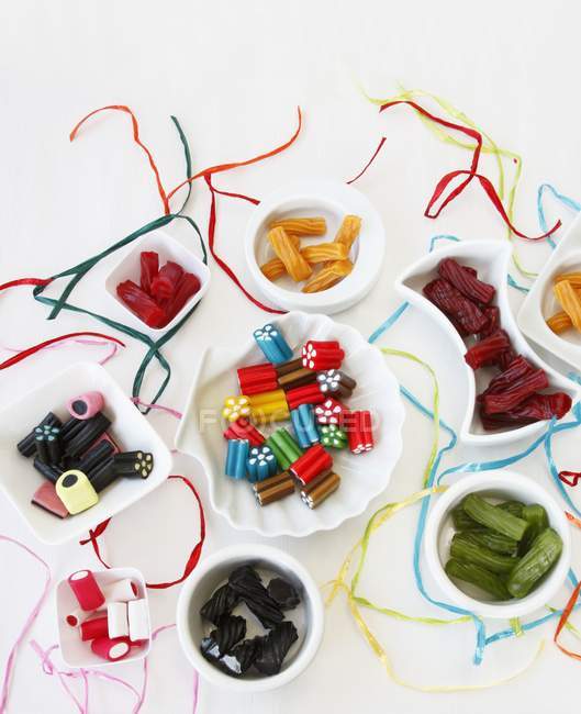 Verschiedene Süßigkeiten aus Lakritze — Stockfoto