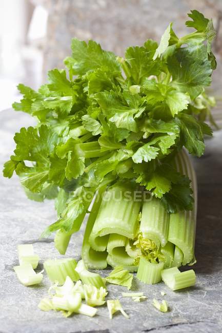 Fresh celery stalks and leaves — Stock Photo