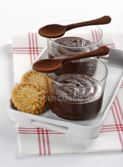 Creme de chocolate frio — Fotografia de Stock