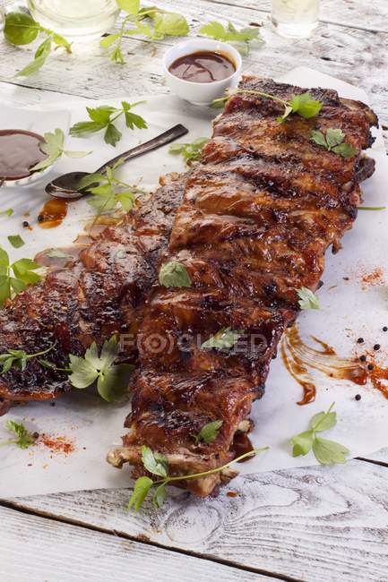 Ribs  with Barbecue Sauce — Stock Photo