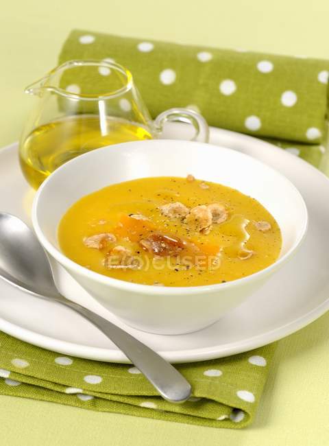 Crème de soupe de citrouille — Photo de stock