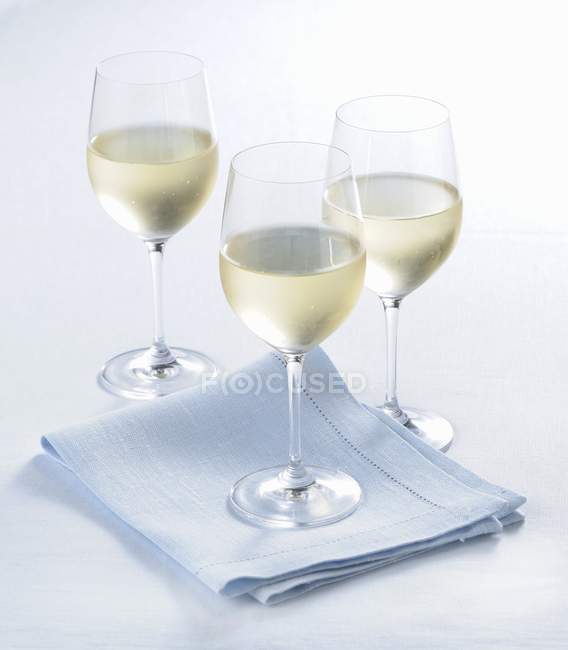 Glasses of white wine — Stock Photo