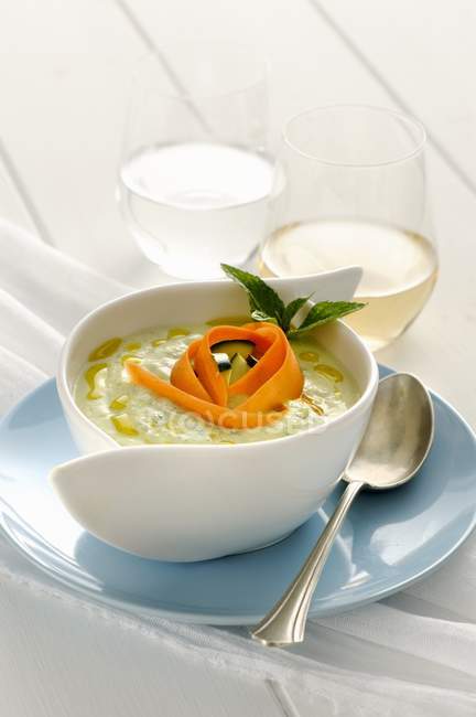 Zuppa fredda di zucchine — Foto stock