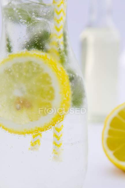 Fresh Lemonade with peppermint — Stock Photo