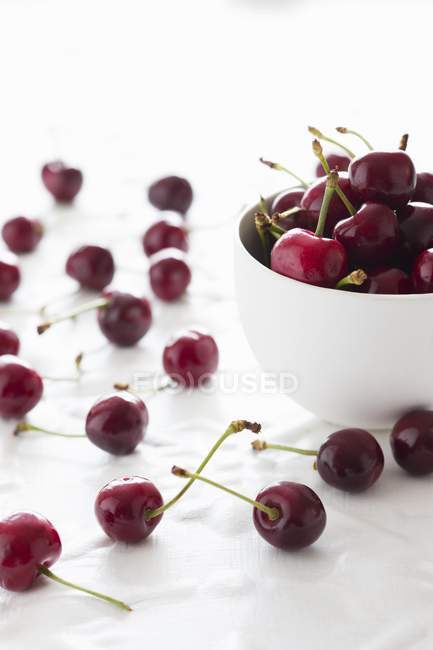 Fresh ripe Cherries in bowl — Stock Photo
