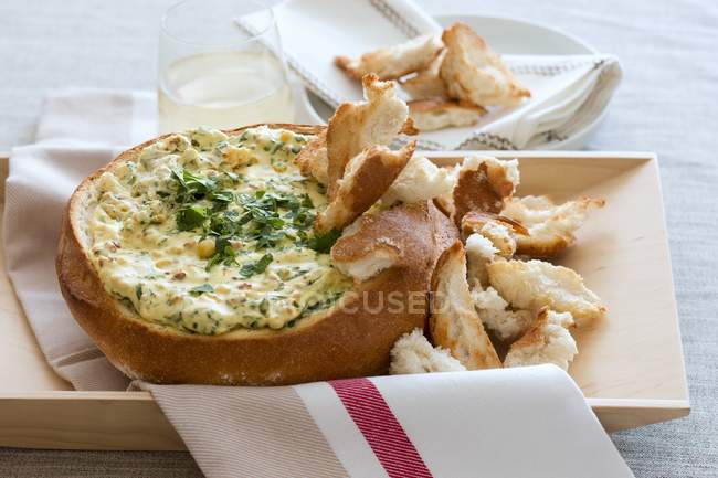 Curry and sweetcorn dip — Stock Photo
