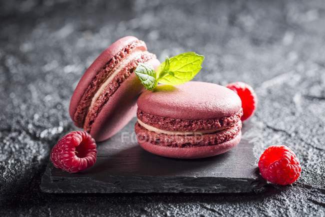 Червоний Малина десертів — стокове фото
