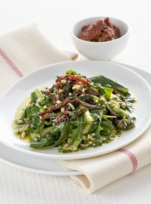 Chicory salad on plates — Stock Photo