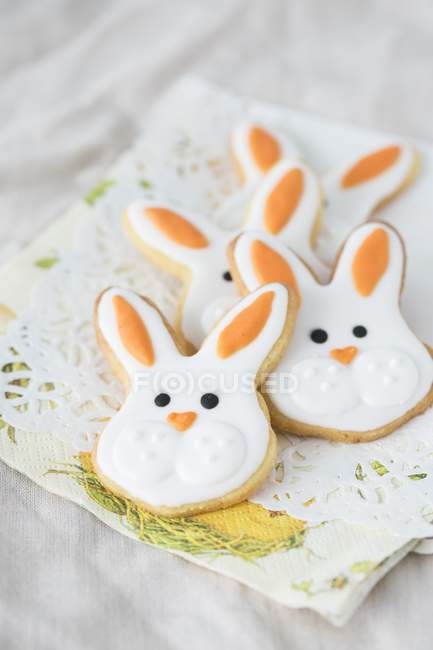 Biscuits de lapin de Pâques — Photo de stock