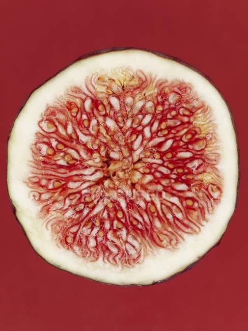 Slice of red fig — Stock Photo