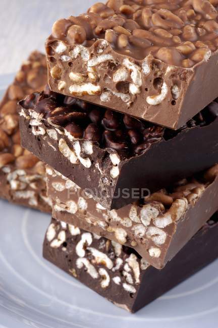 Puffreis-Schokolade — Stockfoto