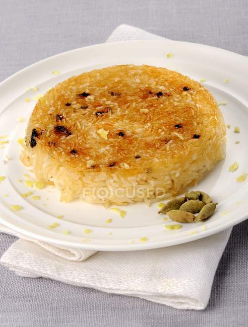 Карамельный рисовый пирог — стоковое фото