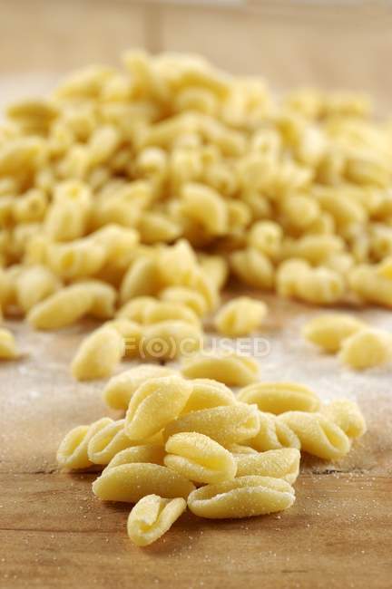 Raw uncooked cavatelli pasta — Stock Photo
