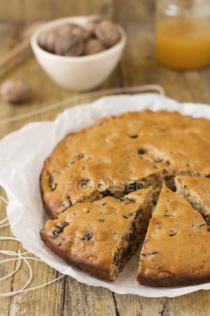 Gâteau aux noix et miel — Photo de stock