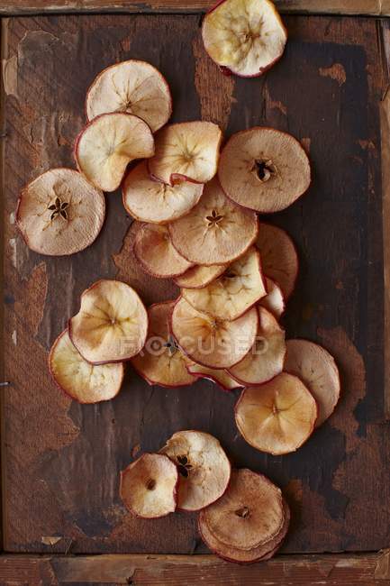 Getrocknete Apfelscheiben — Stockfoto