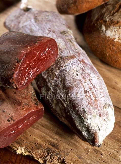 Mocetta italian dried ham — Stock Photo