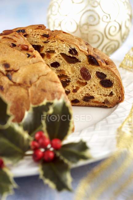 Traditional Christmas cake — Stock Photo