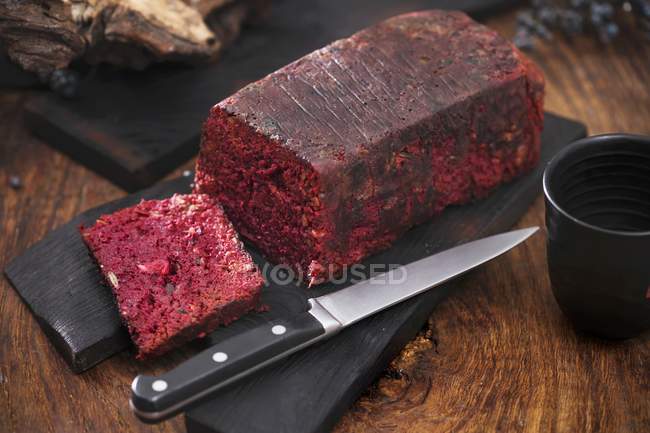 Meat part with beetroot — Stock Photo
