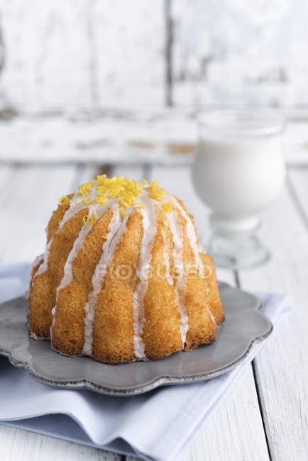 Gâteau au citron végétalien — Photo de stock