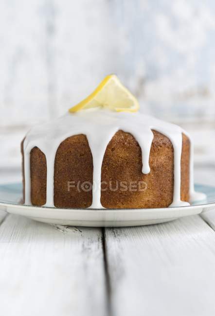 Torta de limón vegano - foto de stock