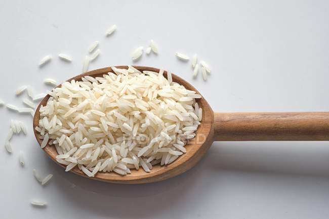 Dried uncooked basmati rice — Stock Photo