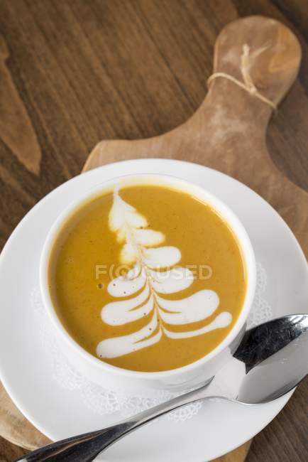 Butternut squash soup — Stock Photo