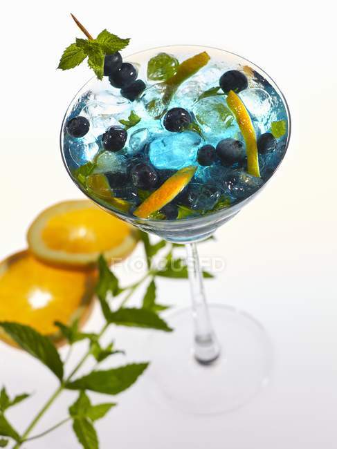 Blueberry heaven cocktail — Stock Photo